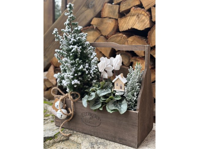 Dřevěný truhlík/přepravka