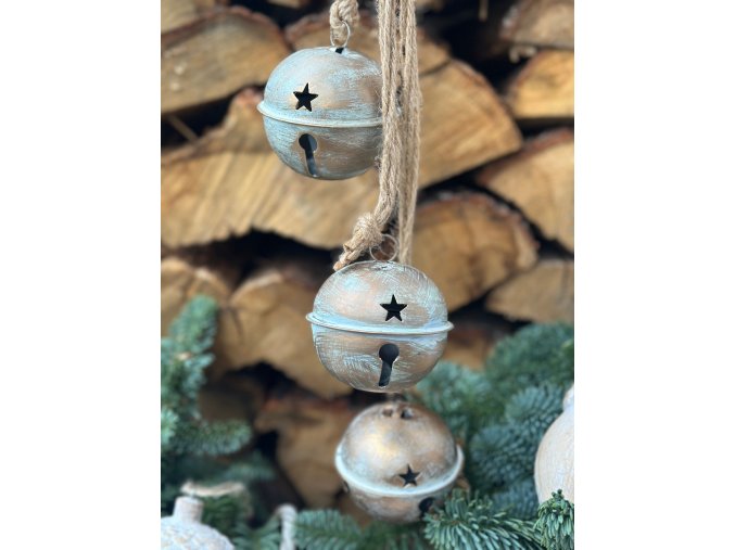 Antik závěs velkých rolniček (3 ks)