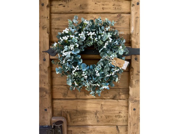 Trvanlivý eukalyptový věnec 40 cm