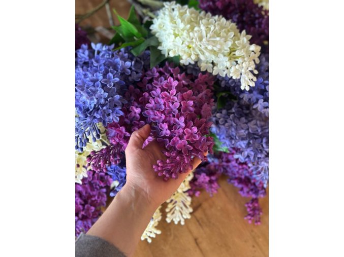 Šeřík větev 82 cm - 3 barvy