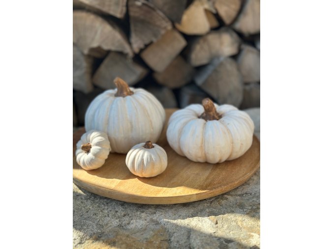 SLEVA 50 % (2.jakost) Keramické dýně bílé - 4 velikosti