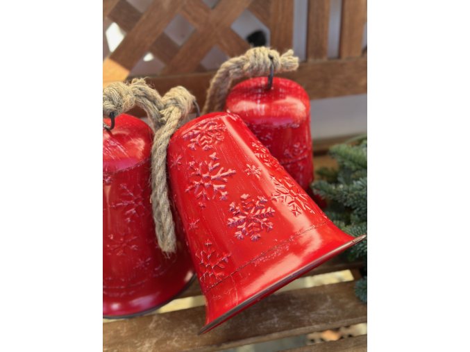 Maxi zvon - červený s provazem
