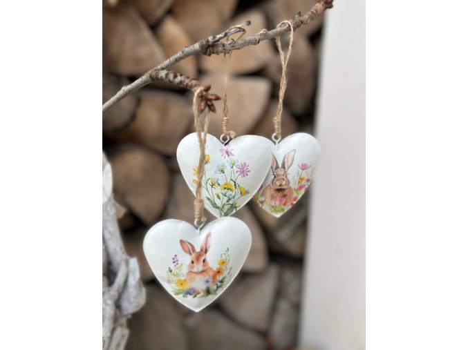 Malovaná srdíčka - sada 3 ks (2 motivy)