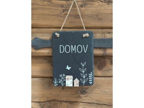 Dekorační cedulka DOMOV z břidlice