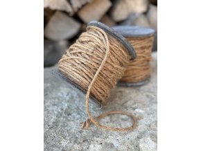 Přírodní dekorativní provázek na cívce - 60 m