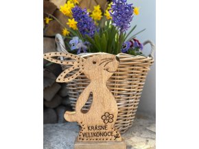 SLEVA 30 % Zajíc z mangového dřeva 30 cm