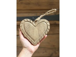 Velké dřevěné srdce