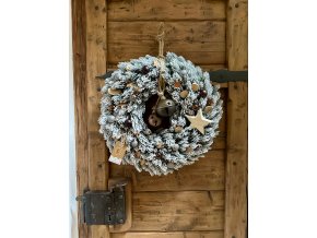 Věnec Zasněžené Vánoce - rolničky 50 cm
