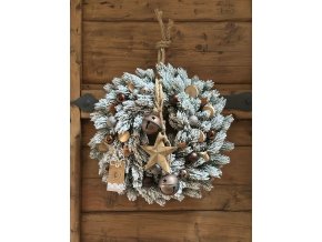 Věnec Zasněžené Vánoce - rolničky 40 cm