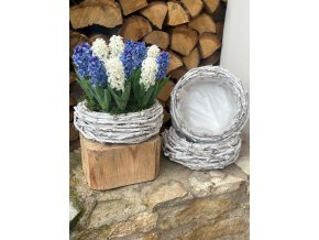 Proutěné hnízdo - bílé