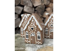 Keramická perníková chaloupka na svíčku