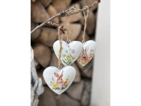 Malovaná srdíčka - sada 3 ks (2 motivy)