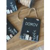 Dekorační cedulka DOMOV z břidlice
