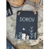 Dekorační cedulka DOMOV z břidlice