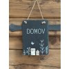Dekorační cedulka DOMOV z břidlice