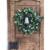 Maxi věnec se zvonem - mix zeleně (umělý, 55 cm)