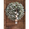 Velký věnec "Bílé Vánoce" (50 cm) - dodání první týden v listopadu