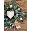 Eukalyptový věnec se srdíčkem (umělý) 40 cm