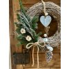 Zimní věnec SRDCE s rolničkami - 50 cm
