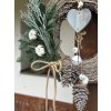 Zimní věnec SRDCE s rolničkami - 50 cm