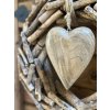 Dřívkový věnec se srdcem - 40 cm