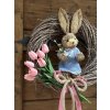 Jarní věnec 40 cm - růž. tulipány