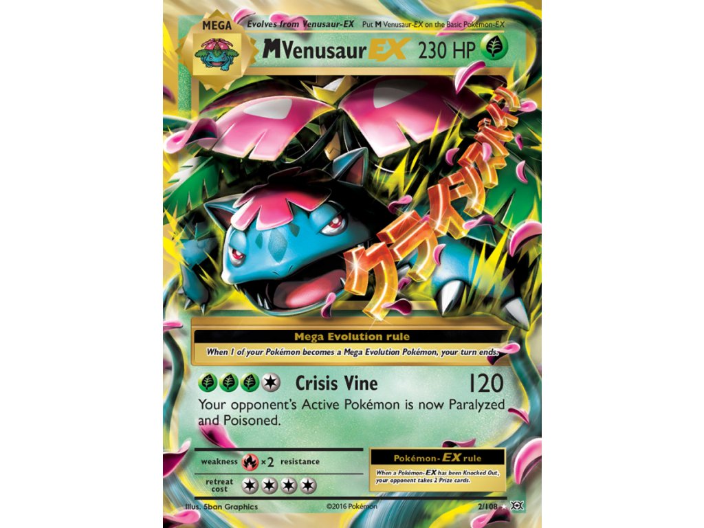 002/108 M Venusaur-EX (Evolutions XY) (varianta Rare Holo EX)
