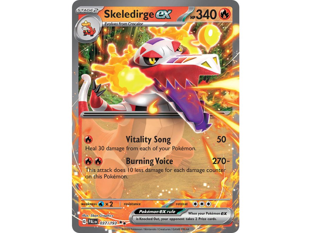 037/193 Skeledirge ex (Paldea Evolved) (varianta Non-holo)