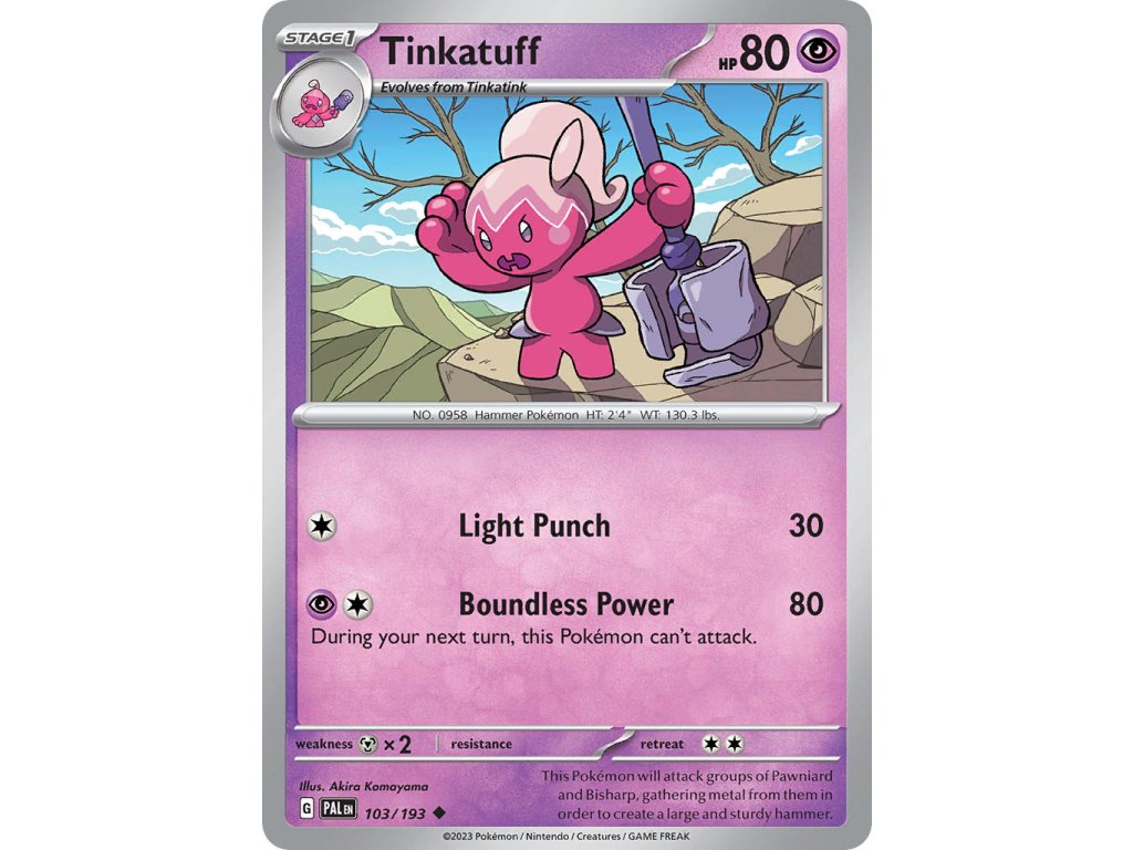 103/193 Tinkatuff (Paldea Evolved) (varianta reverse holo)