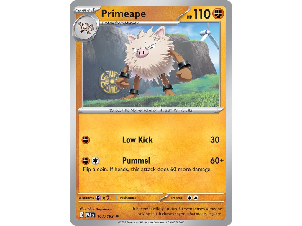 107/193 Primeape (Paldea Evolved) (varianta reverse holo)
