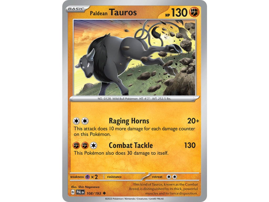 108/193 Paldean Tauros (Paldea Evolved) (varianta reverse holo)