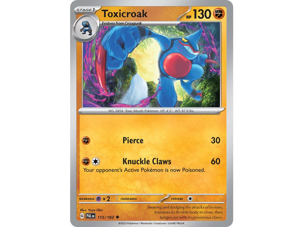 115/193 Toxicroak (Paldea Evolved) (varianta reverse holo)