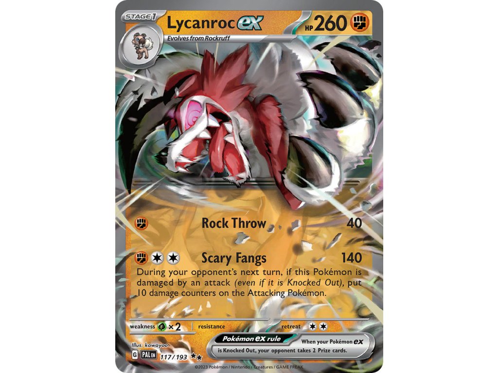 117/193 Lycanroc ex (Paldea Evolved) (varianta Non-holo)
