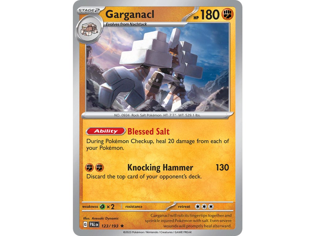 123/193 Garganacl (Paldea Evolved) (varianta reverse holo)