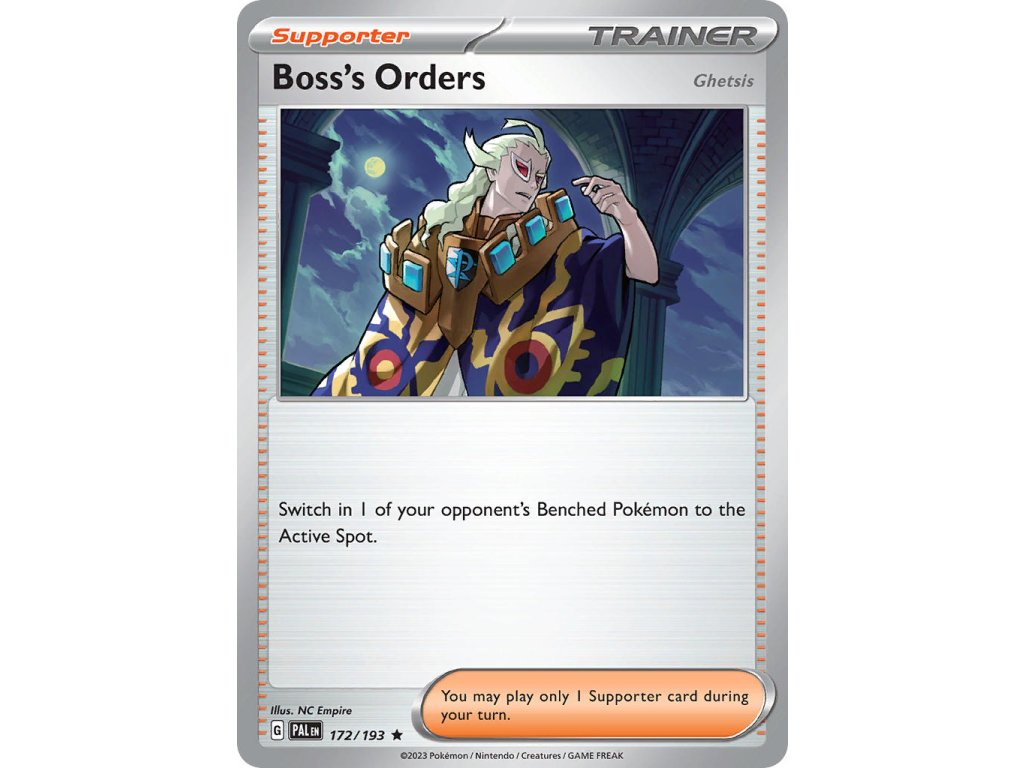 172/193 Boss’s Orders (Ghetsis) (Paldea Evolved) (varianta reverse holo)