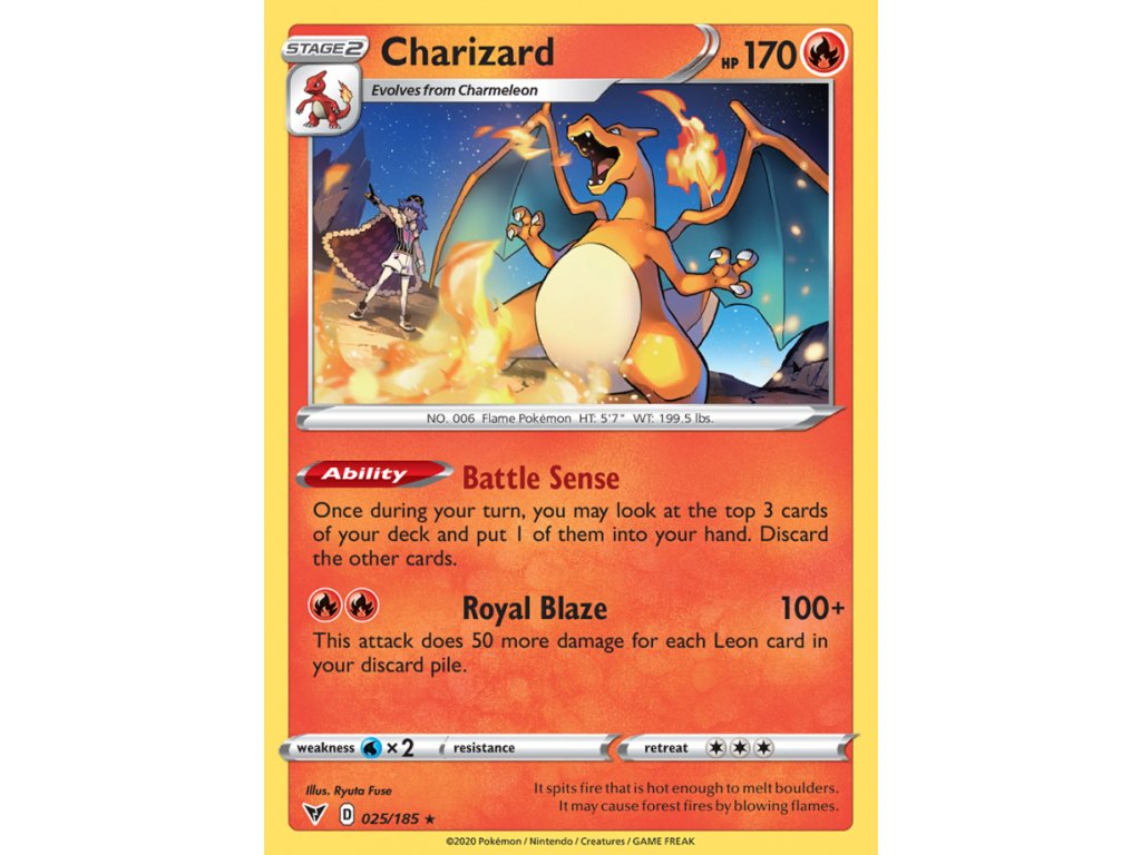 025/185 Charizard (Vivid Voltage) (varianta Non-holo)