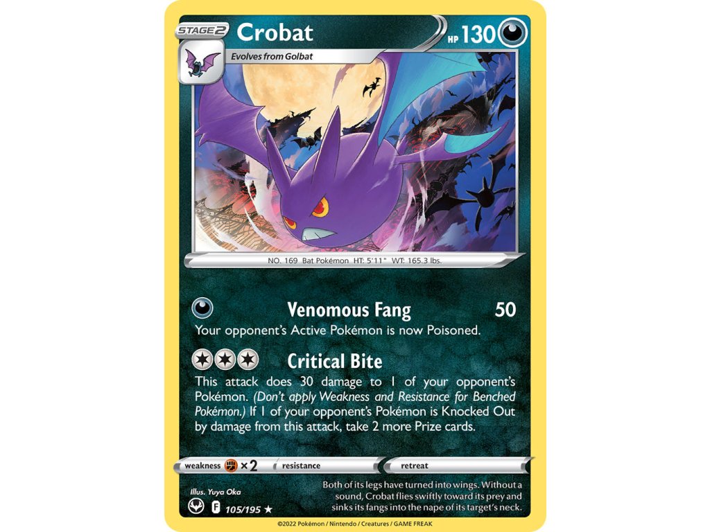 105/195 Crobat (Silver Tempest) (varianta reverse holo)