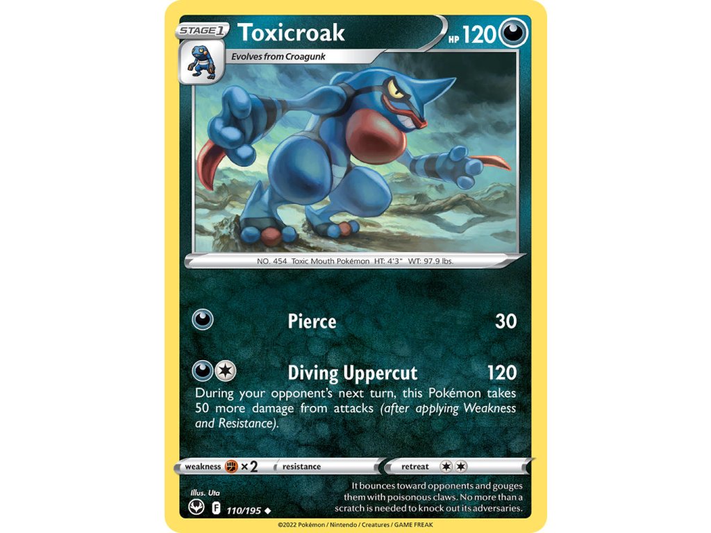 110/195 Toxicroak (Silver Tempest) (varianta reverse holo)