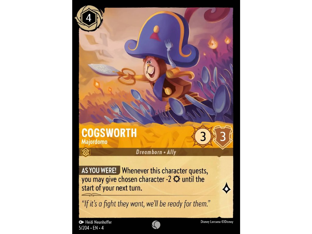 005/225 Cogsworth - Majordomo (Ursula's Return) (varianta Foil)