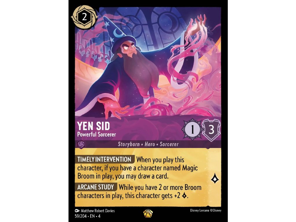 059/225 Yen Sid - Powerful Sorcerer (Ursula's Return) (varianta Foil)