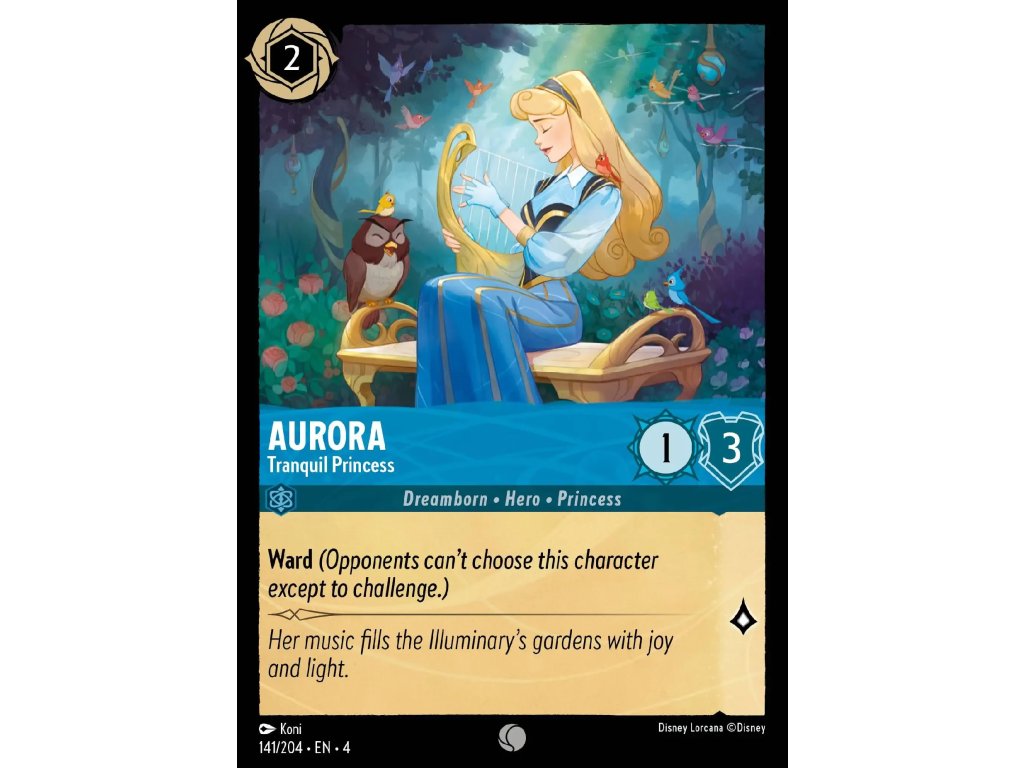141/225 Aurora - Tranquil Princess (Ursula's Return) (varianta Foil)