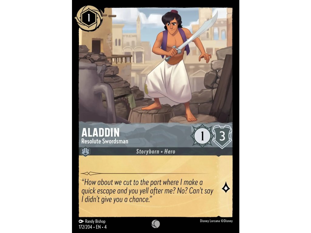 172/225 Aladdin - Resolute Swordsman (Ursula's Return) (varianta Foil)