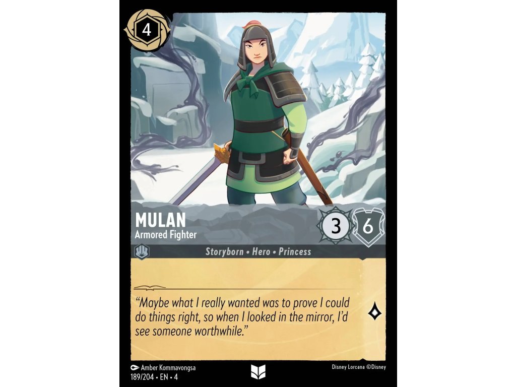 189/225 Mulan - Armored Fighter (Ursula's Return) (varianta Foil)