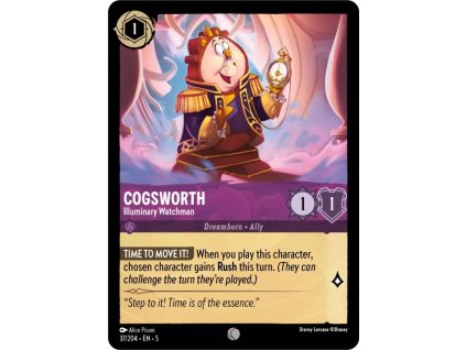 37/204 Cogsworth - Illuminary Watchman (Shimmering Skies) (varianta Non-foil)