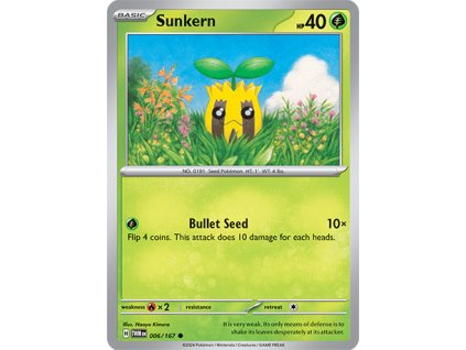 006/167 Sunkern (Twilight Masquerade) (varianta reverse holo)