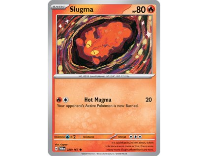 028/167 Slugma (Twilight Masquerade) (varianta reverse holo)