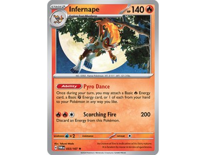 033/167 Infernape (Twilight Masquerade) (varianta reverse holo)