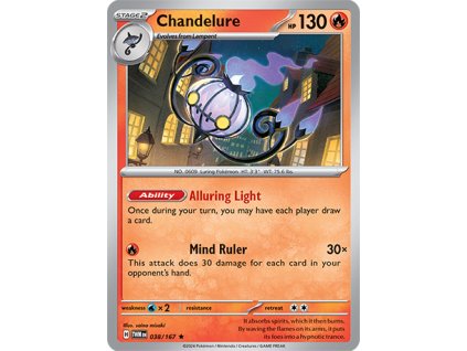 038/167 Chandelure (Twilight Masquerade) (varianta reverse holo)