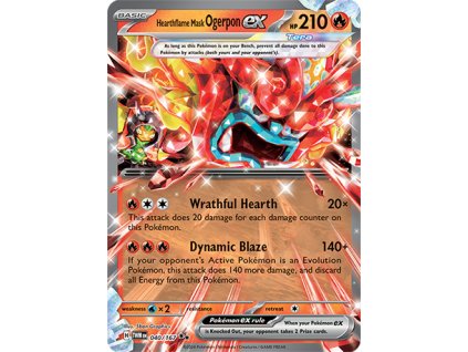 040/167 Hearthflame Mask Ogerpon EX (Twilight Masquerade) (varianta holo)