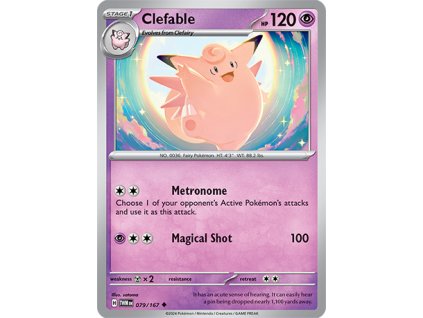 079/167 Clefable (Twilight Masquerade) (varianta reverse holo)
